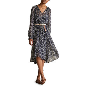 NWT POLO RALPH LAUREN Midi Floral-Print Flared Dress $498 - Size 2 (XS)